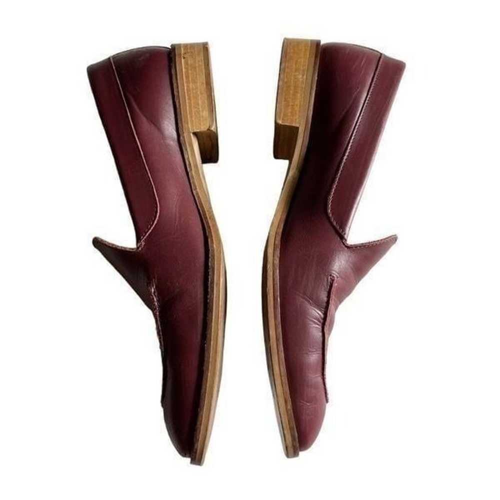 EVERLANE | burgundy leather slip on loafers 8.5 - image 5
