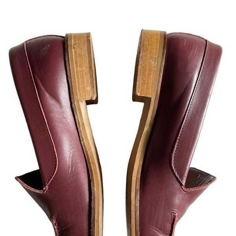EVERLANE | burgundy leather slip on loafers 8.5 - image 8