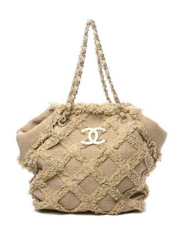 CHANEL Pre-Owned CC tweed tote bag - Neutrals