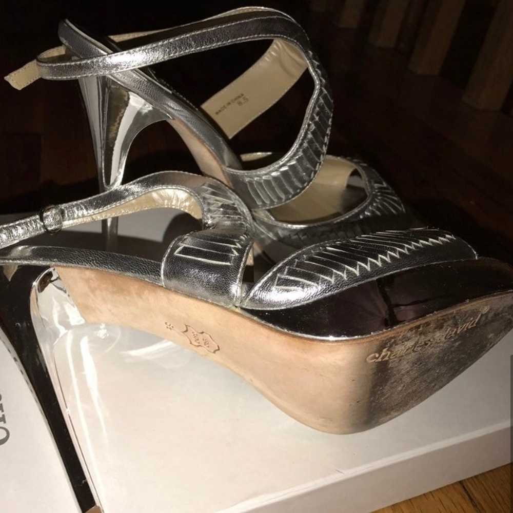 Charles David Silver Heels 8.5 - image 5