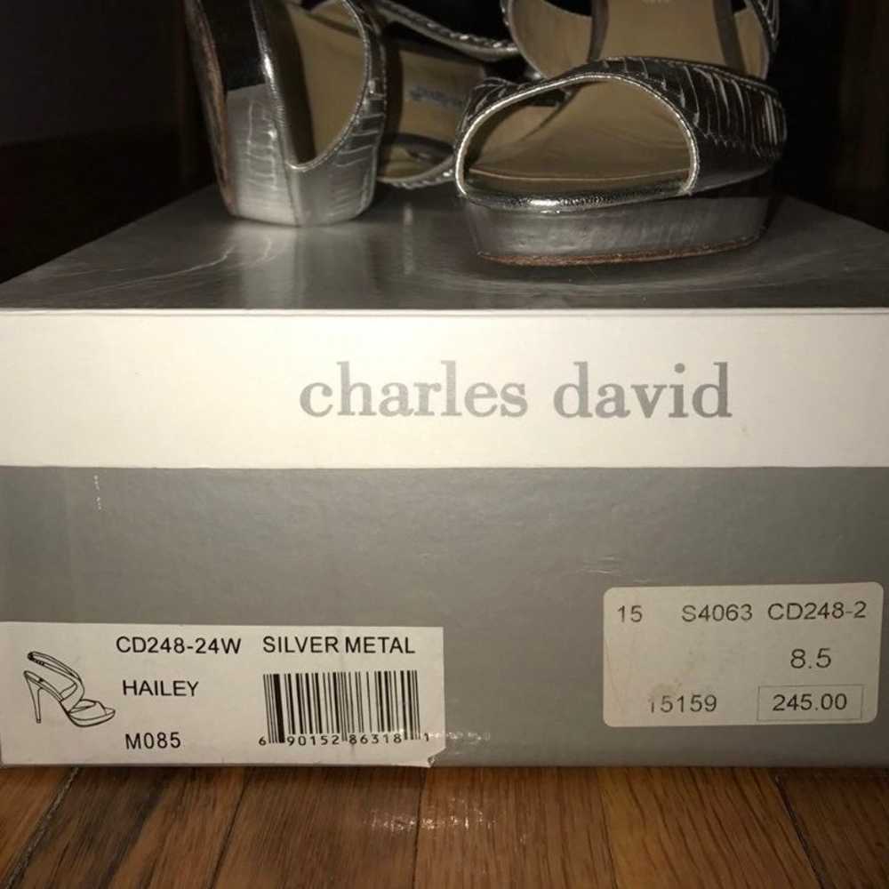 Charles David Silver Heels 8.5 - image 6