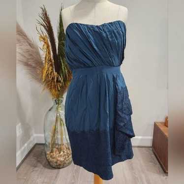 Shoshanna Silk Strapless Mini Drapped Dress sz 0