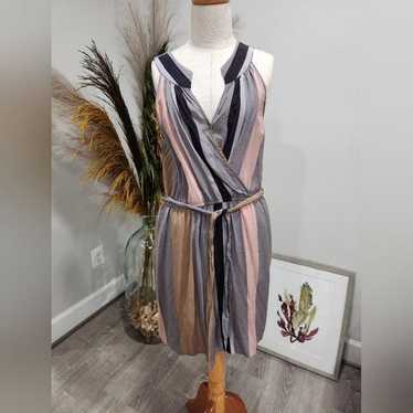 Charlie Jade Pure Silk Faux wrap Sleeveless Dress… - image 1