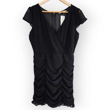 Francescas Mi Ami Black Body Con Mini Dress L