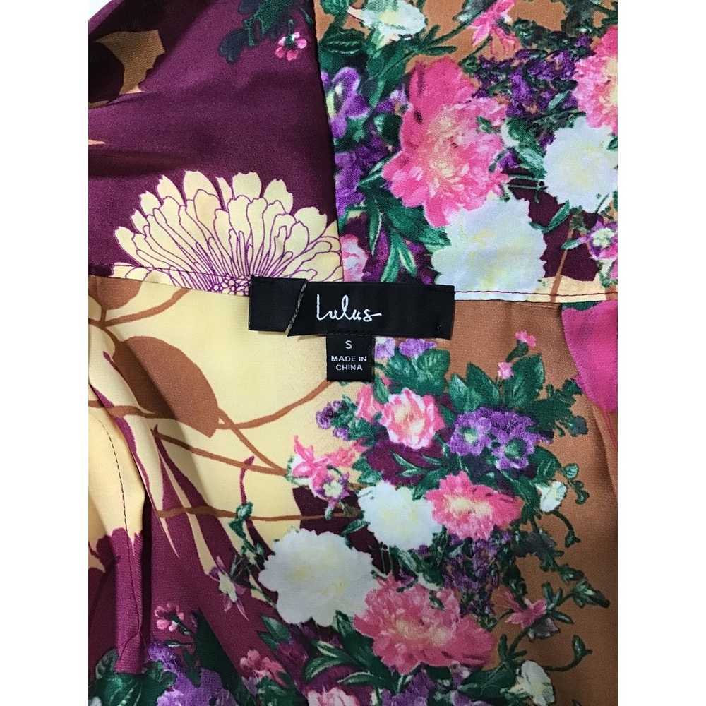 LULU'S SZ S Romantic Designs Pink Floral Print Sa… - image 6