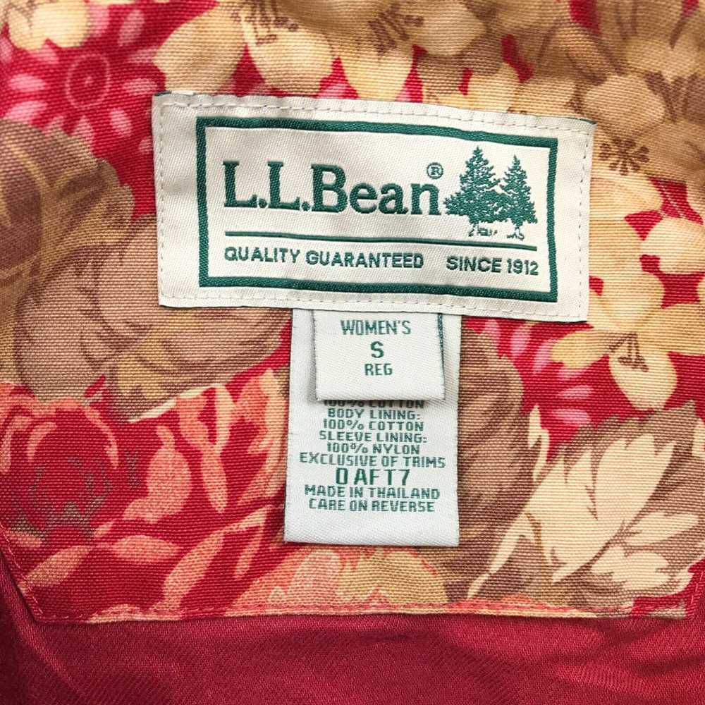 Vintage LL Bean Chore Jacket Womens Small Red Flo… - image 2