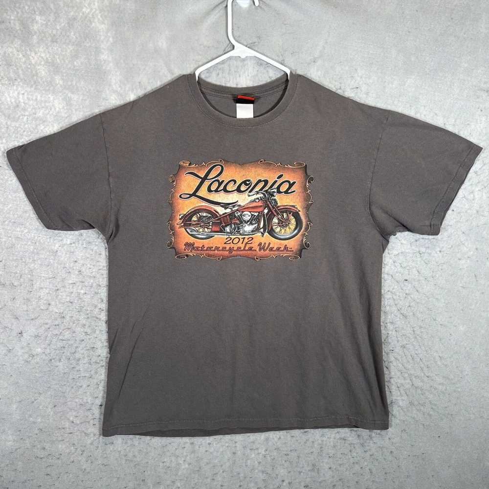 Vintage A1 Laconia 2012 Motorcycle Week T Shirt A… - image 1