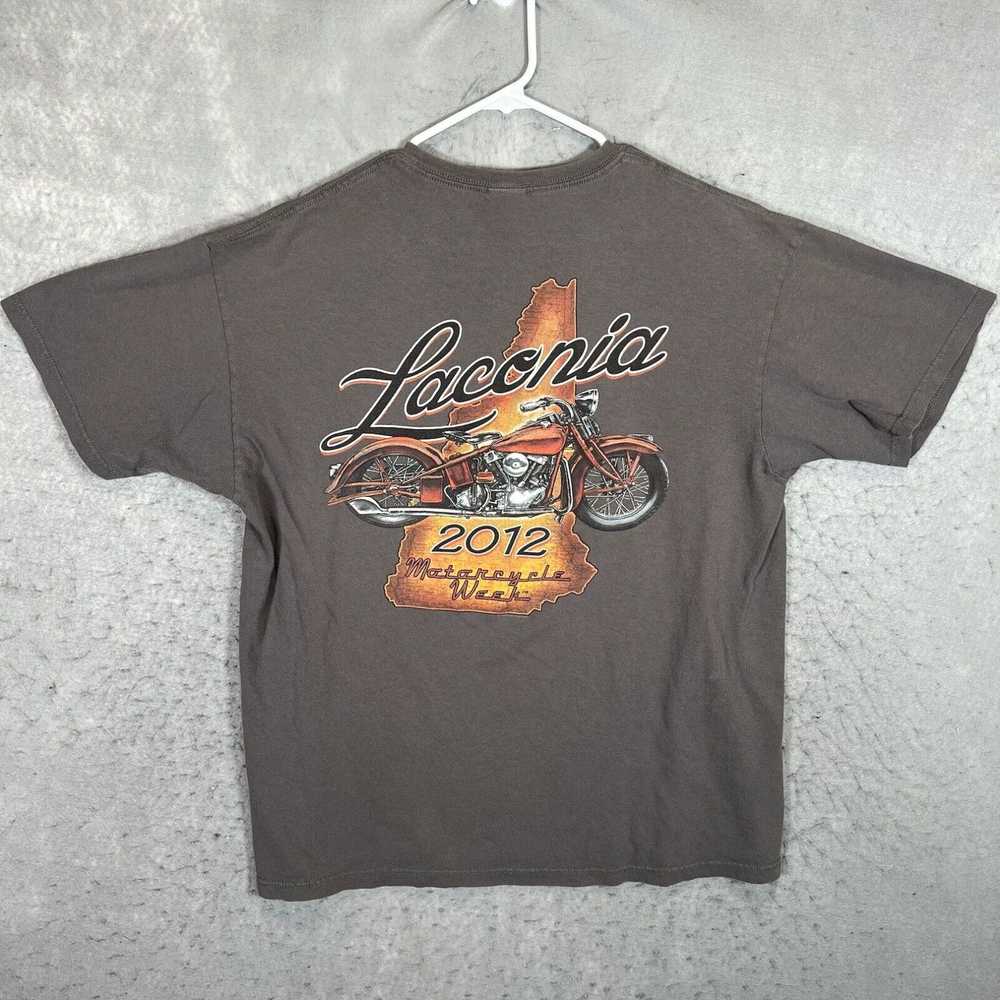 Vintage A1 Laconia 2012 Motorcycle Week T Shirt A… - image 2