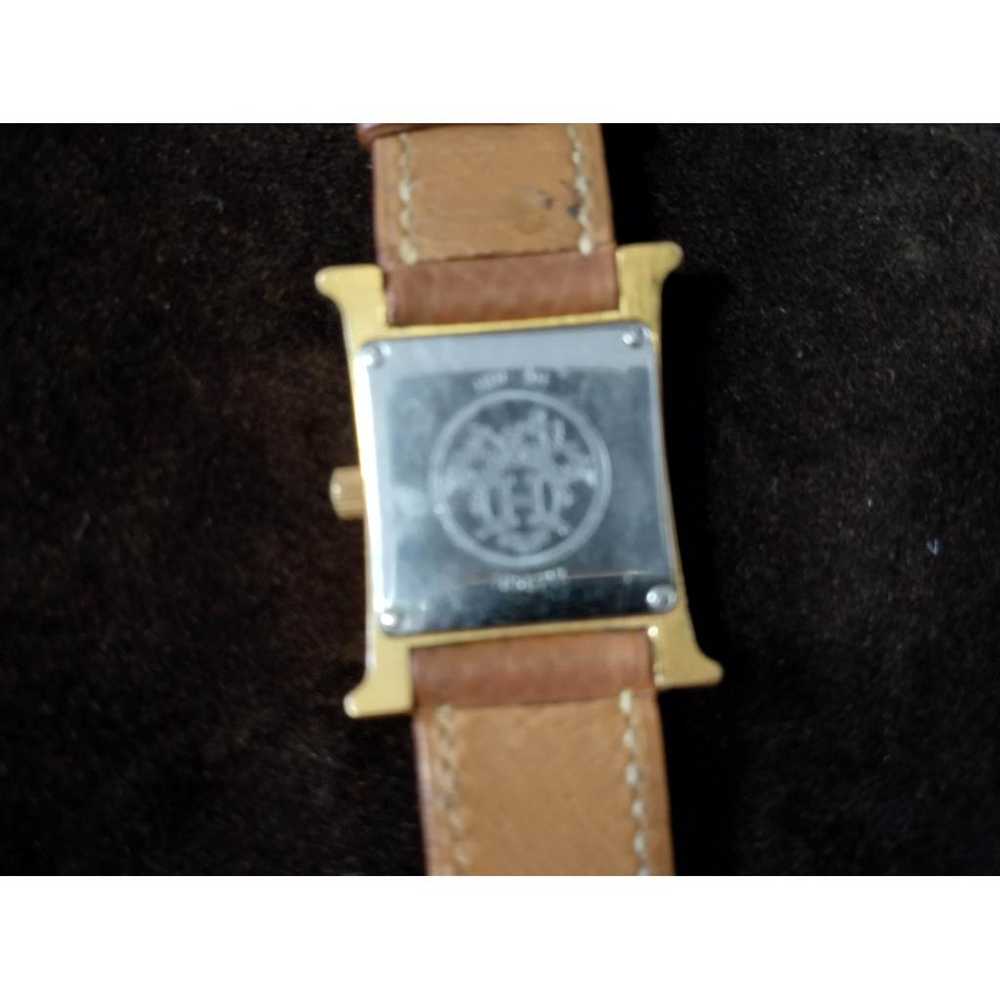 Hermès Heure H yellow gold watch - image 3