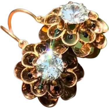 19th Century Diamond Honeycomb Earrings
