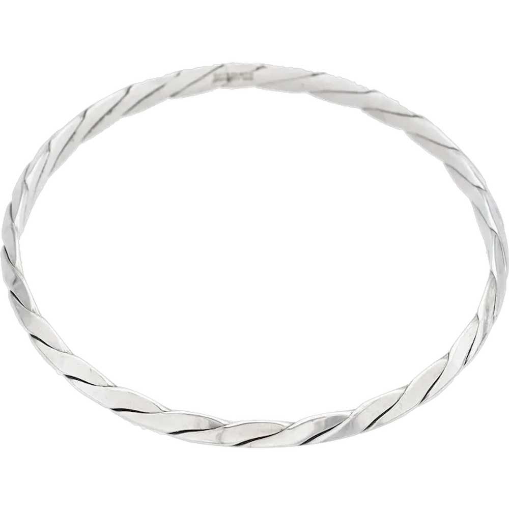 Tiffany & Co. Sterling Silver 5 mm Twisted Rope B… - image 1