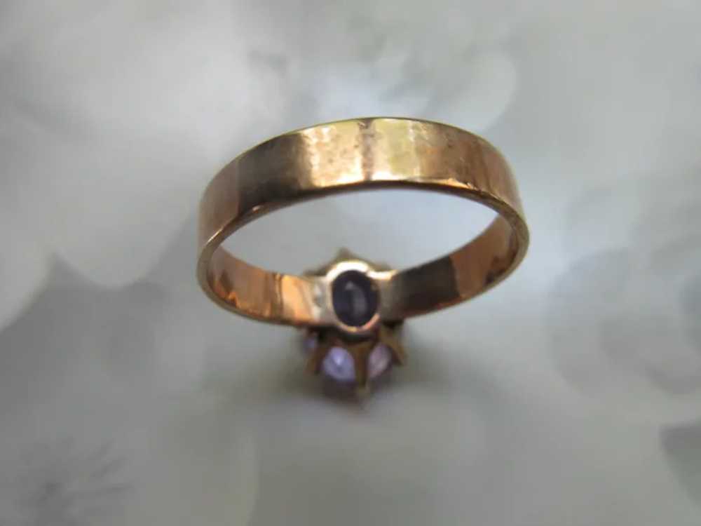 Victorian Antique 10K Amethyst Ring - image 6