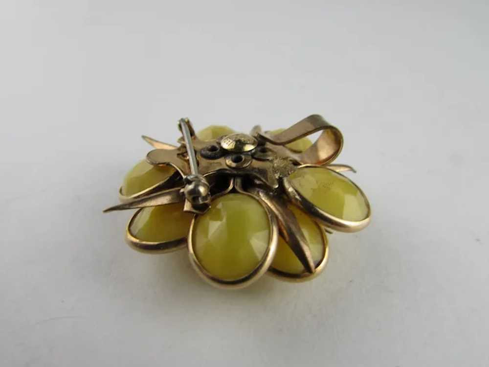 Gold Filled Pin or Pendant in Floral Motif Yellow… - image 11