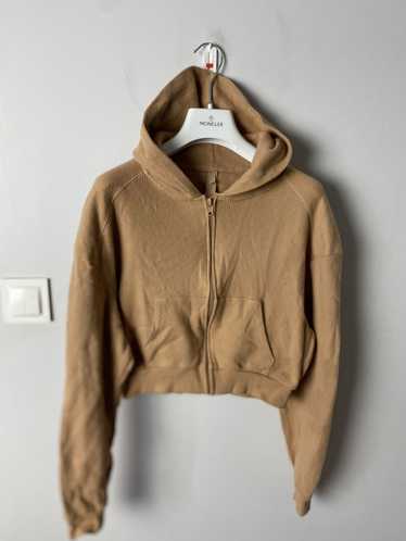 SKIMS × Streetwear Skims waffle crop zip-up hoodie
