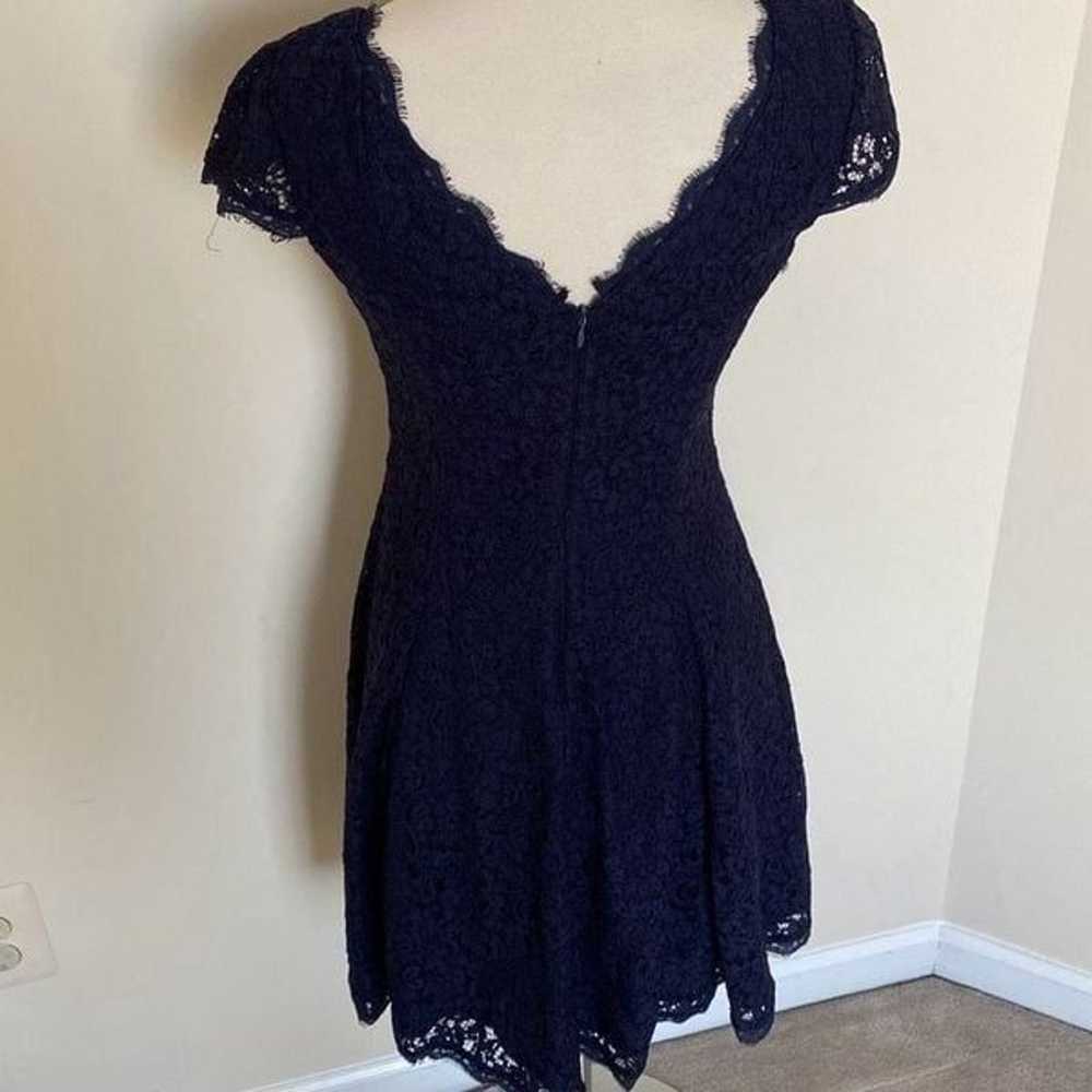 Adrianna Papell Navy Lace Fit and Flare Mini Dres… - image 5