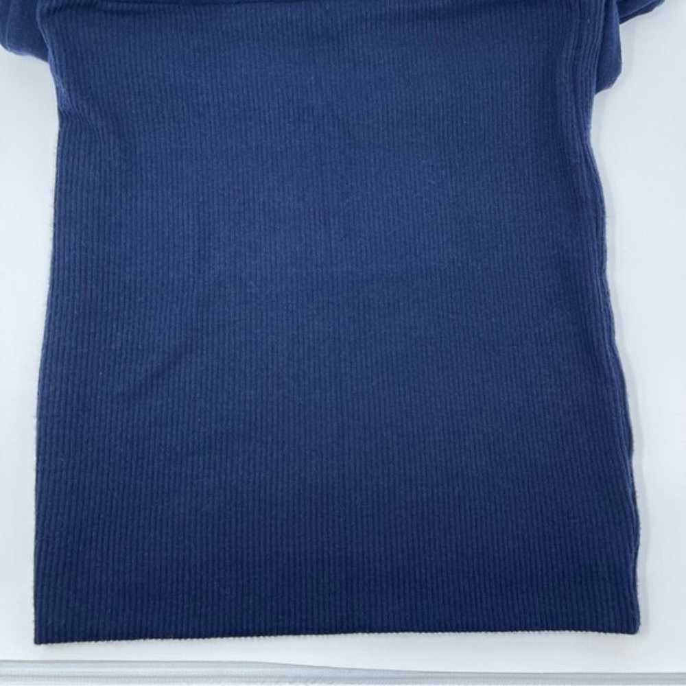 Michael Stars Navy Long Sleeve Cowl Neck Knit Swe… - image 6