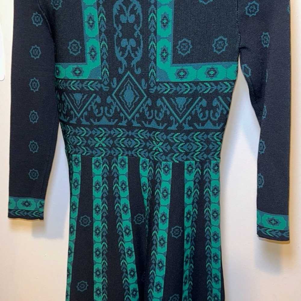 Eliza J Pattern Double-Knit Fit & Flare Dress XS - image 4