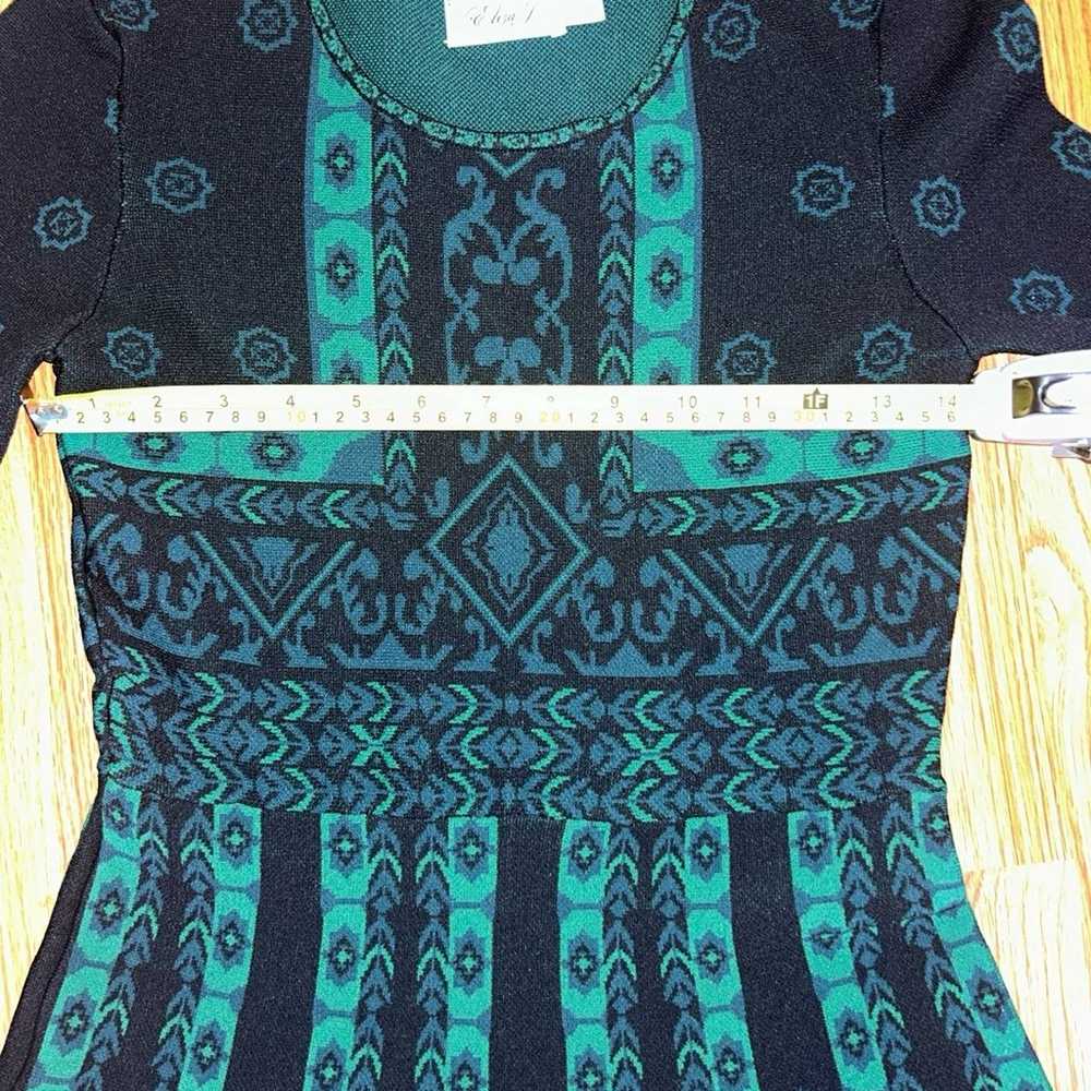 Eliza J Pattern Double-Knit Fit & Flare Dress XS - image 7