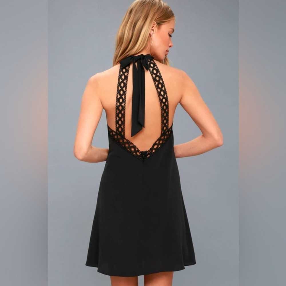 LULU’S Any Sway, Shape, Or Form Black Lace Halter… - image 3