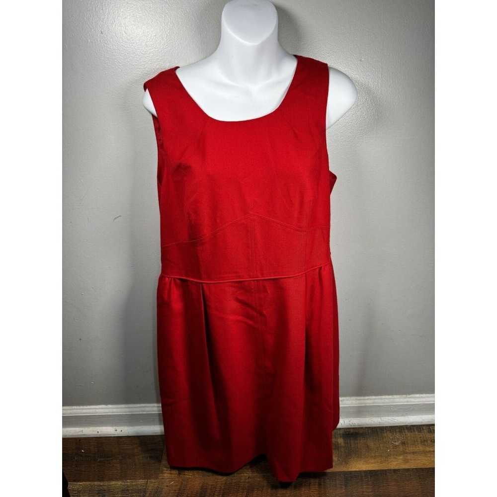 NWT J Crew Red Dress Size 12  Midi A Line - image 1