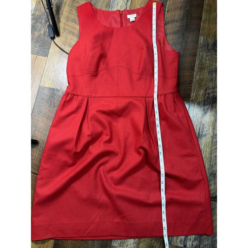 NWT J Crew Red Dress Size 12  Midi A Line - image 9