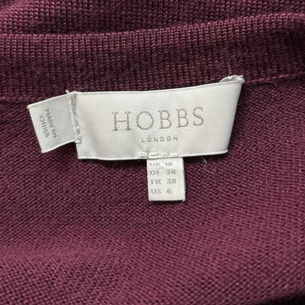 Hobbs London Benita Maroon Red Velvet Wool Silk L… - image 7