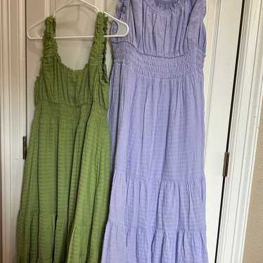 Bundle of Flowy summer midi smocked dresses