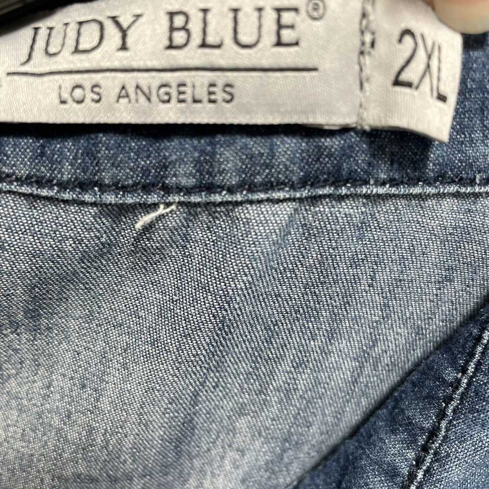 Judy Blue Chambray Dress Womens Plus 2XL Blue Shi… - image 10