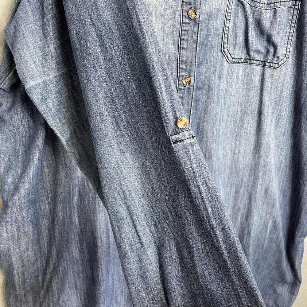 Judy Blue Chambray Dress Womens Plus 2XL Blue Shi… - image 5