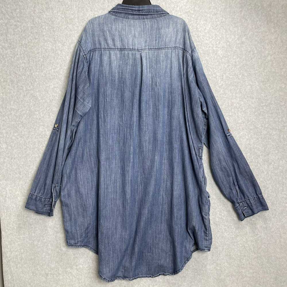 Judy Blue Chambray Dress Womens Plus 2XL Blue Shi… - image 7