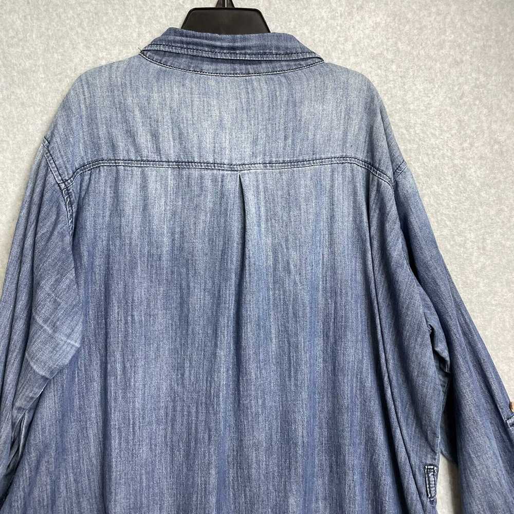 Judy Blue Chambray Dress Womens Plus 2XL Blue Shi… - image 8