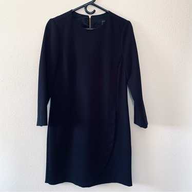 J. Crew Black Long Sleeve Wool Dress