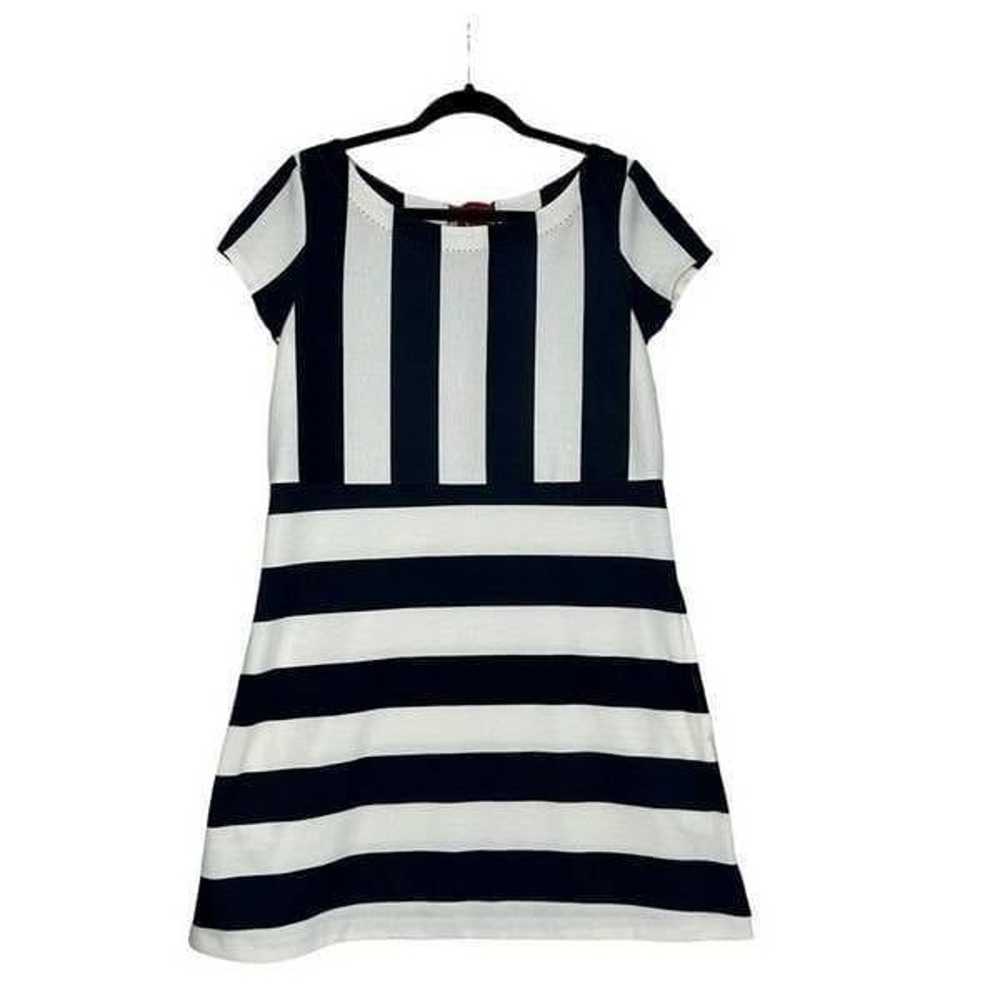 Anthropologie Navy and White Striped Shift Dress|… - image 2