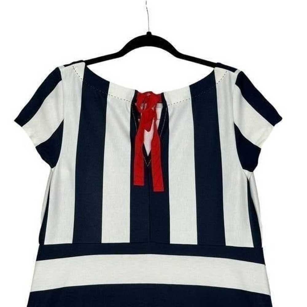 Anthropologie Navy and White Striped Shift Dress|… - image 5