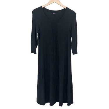 Eileen Fisher Dark Gray 3/4 Sleeve Dress Sz XS