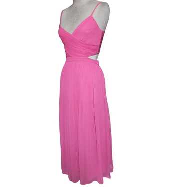 Bright Pink Semi-Formal Dress with Cutout Size XS