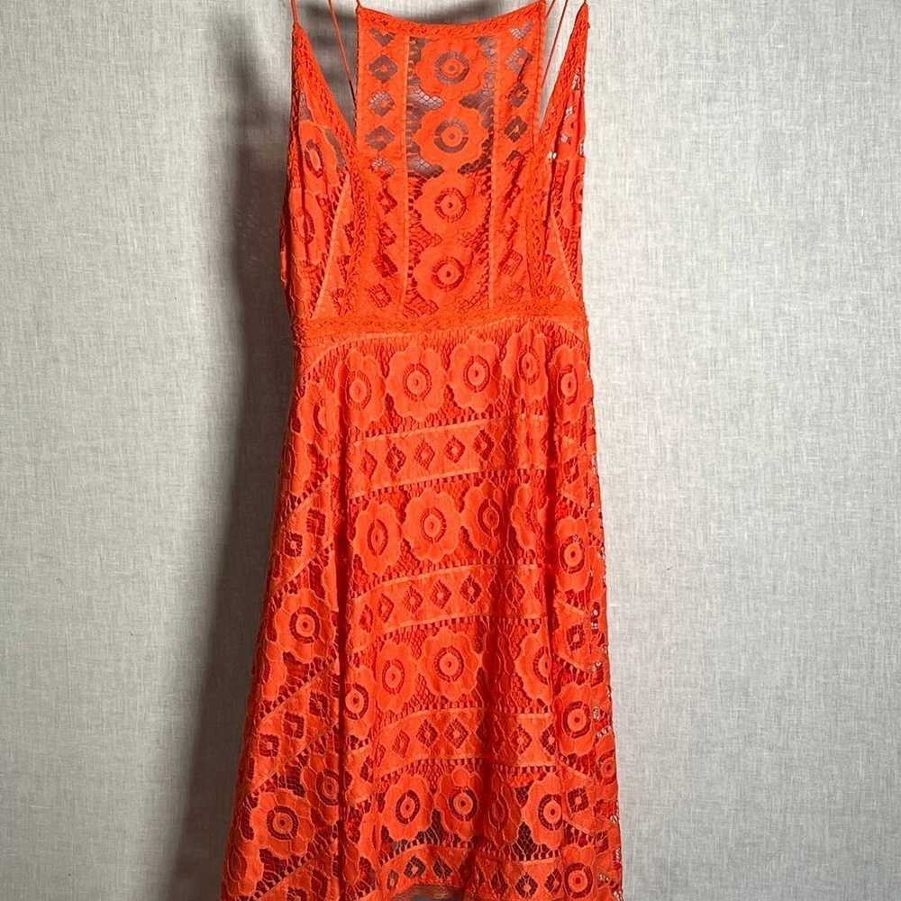 Free People Gorgeous Orange Lace Dress- 2 - image 1
