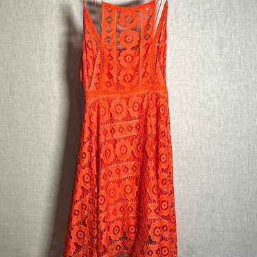 Free People Gorgeous Orange Lace Dress- 2 - image 1