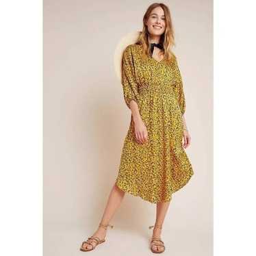 Anthropologie Marigold Midi Dress Sz XS printed v… - image 1
