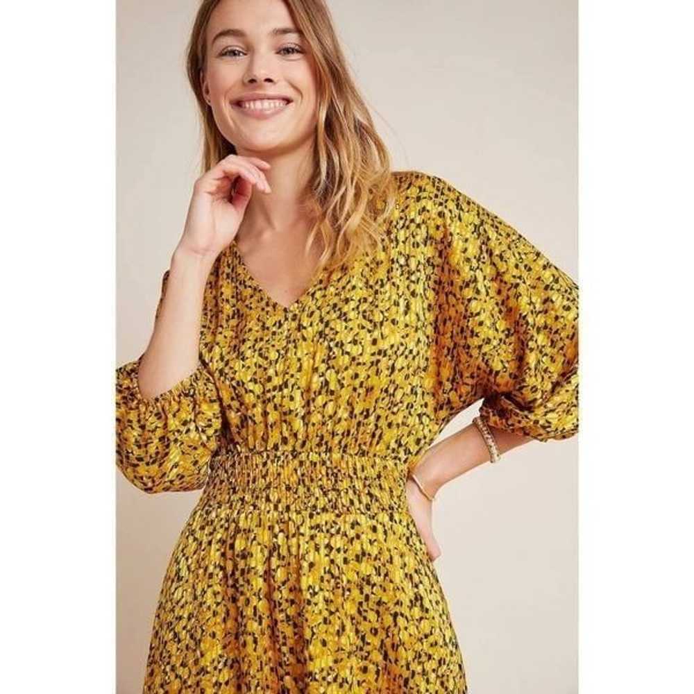 Anthropologie Marigold Midi Dress Sz XS printed v… - image 2