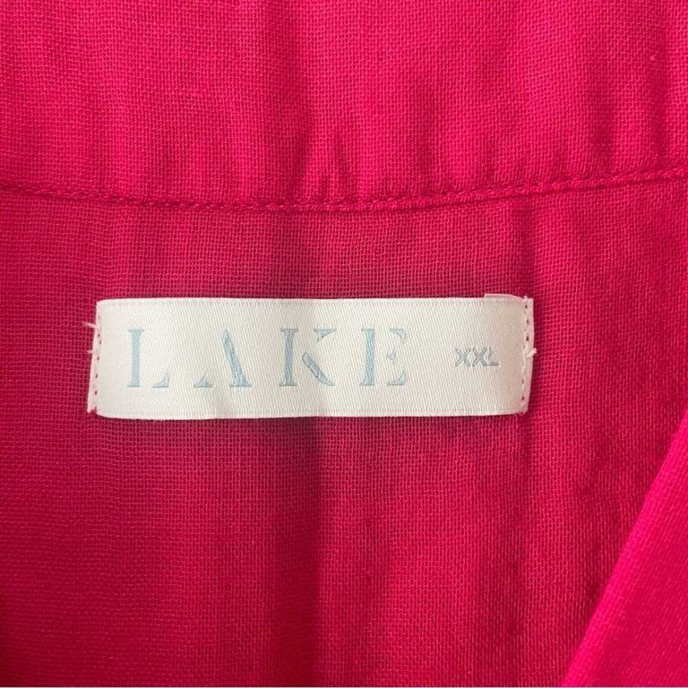 Lake Gauze Caftan Dress Heatwave Pink XXL 2XL V-N… - image 7