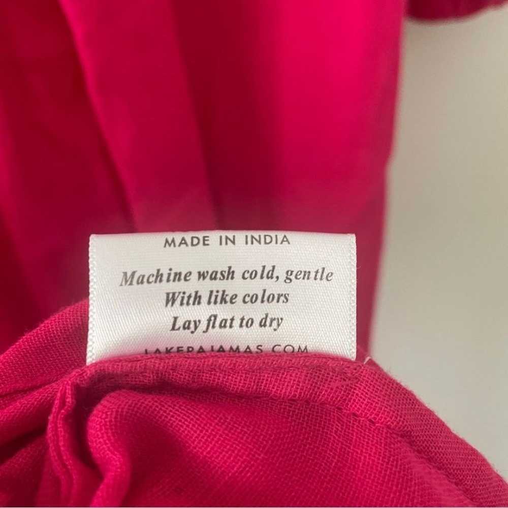 Lake Gauze Caftan Dress Heatwave Pink XXL 2XL V-N… - image 9