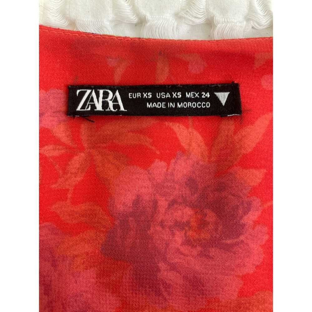 Other Zara Women's Red Floral Long Sleeve Wrap Dr… - image 4