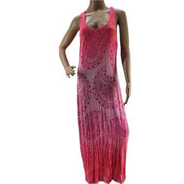 Pink Beach Dress Tommy Bahama Size L 100% Rayon