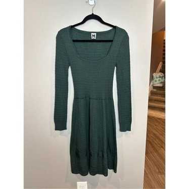 M Missoni Green Chevron Sweater Dress