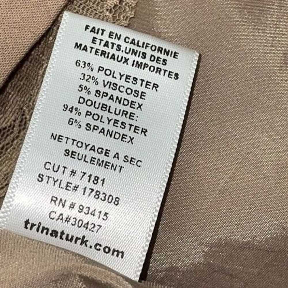 Trina Turk Silver luxe Drape Choker Dress Size 2 - image 12