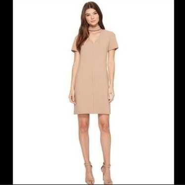 Trina Turk Silver luxe Drape Choker Dress Size 2 - image 1