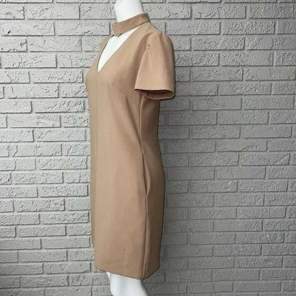 Trina Turk Silver luxe Drape Choker Dress Size 2 - image 4