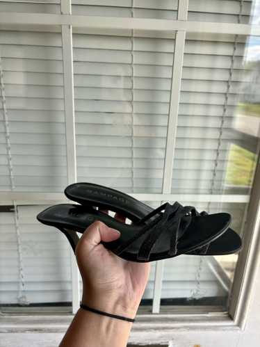 Vintage Y2k black formal sparkly heels