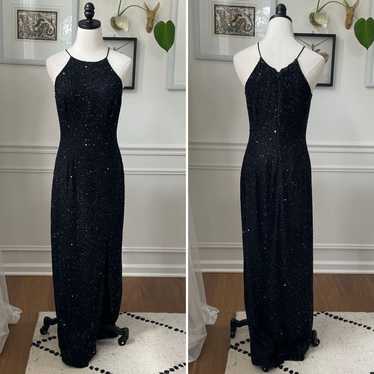 Marina sequin beaded gown Gem